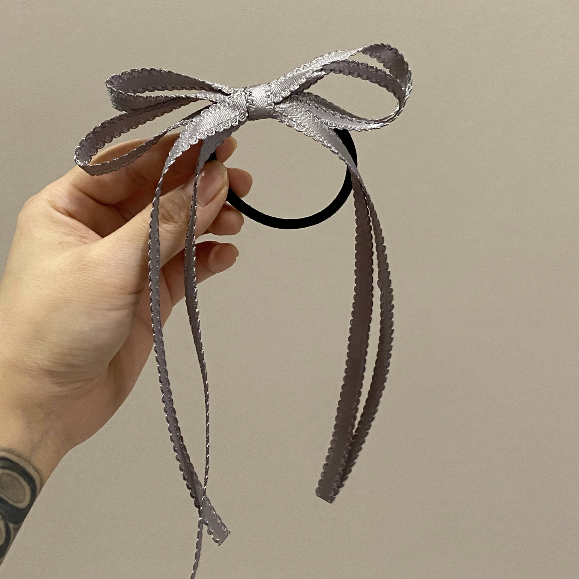 French girly ballet style Lace Ribbon bow hair circle Sweet tie hair streamers hair rope headband new style