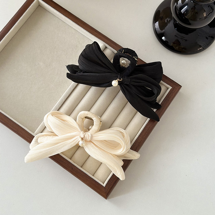 Temperament elegant high-grade French bow clip large female summer hair amount more shark clip