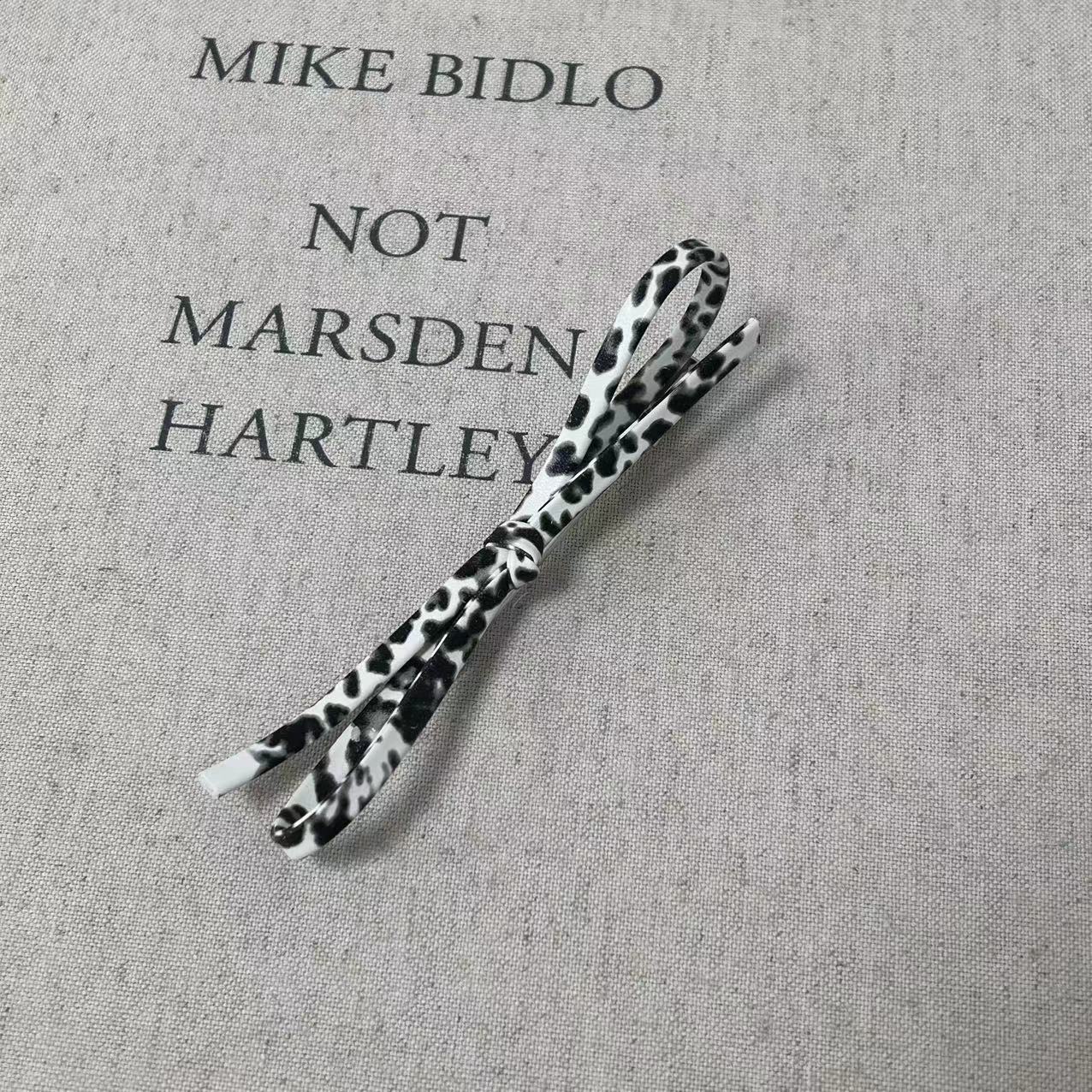 Millennium Spice Girl style leopard print bow hair clip Korean bangs side with sweet cool personality duck beak clip