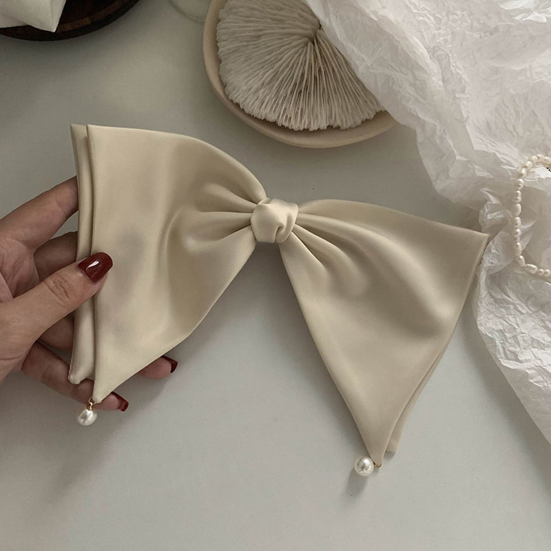 French Sisters Everyday ~ Textured large hair clip women's bow back head headpiece New edge clip top clip