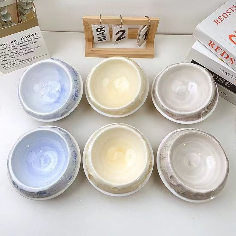 Ceramic Planet cat bowl protects cervical vertebrae from overturning large capacity cat bowl with one diagonal