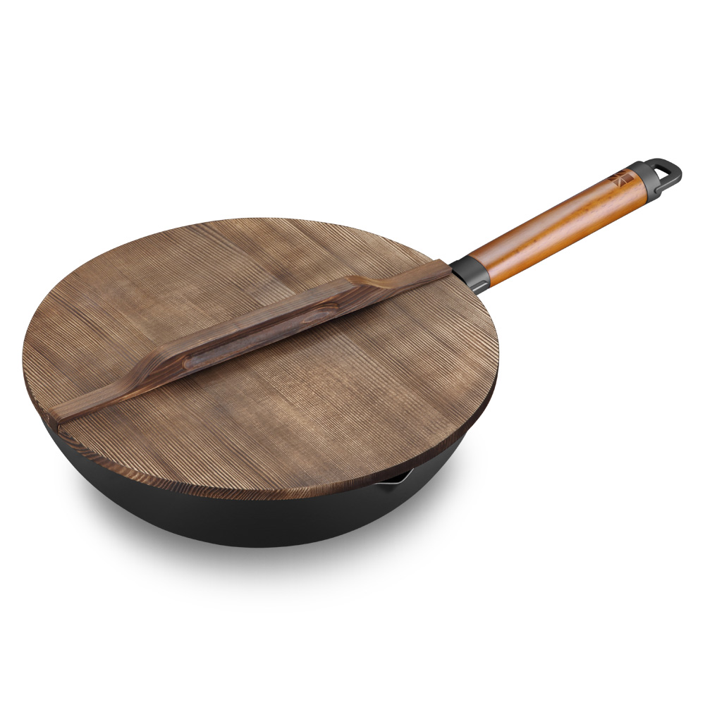 三禾0涂层不粘新不锈轻铁锅  32cm /30cm