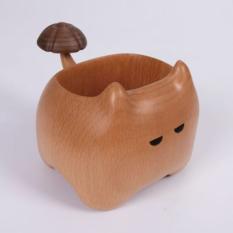 Solid wood pen holder desktop storage coffee table remote control storage personalized decoration