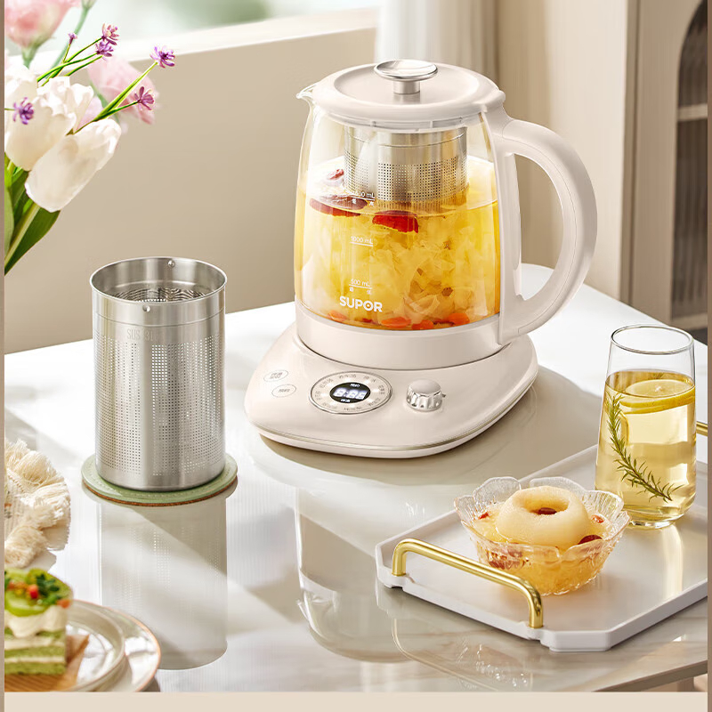 苏泊尔（SUPOR）养生壶煮茶器加厚玻璃电水壶烧水壶电热水壶智能煮茶壶 SW-15Y28 【1.5升】