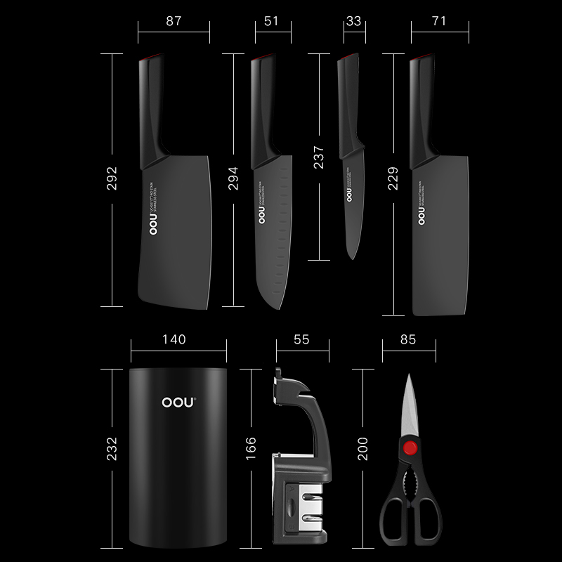 OOU刀具鹤系列七件套UC4170