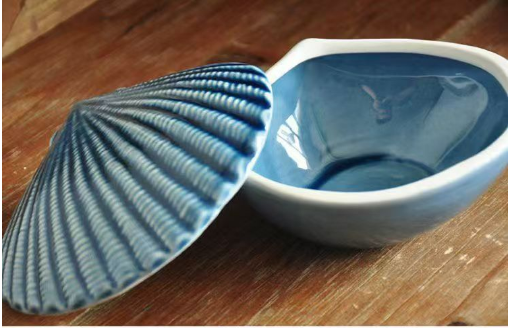 Foreign trade high-temperature ceramic shell jewelry box storage box ocean wind aquarium decoration