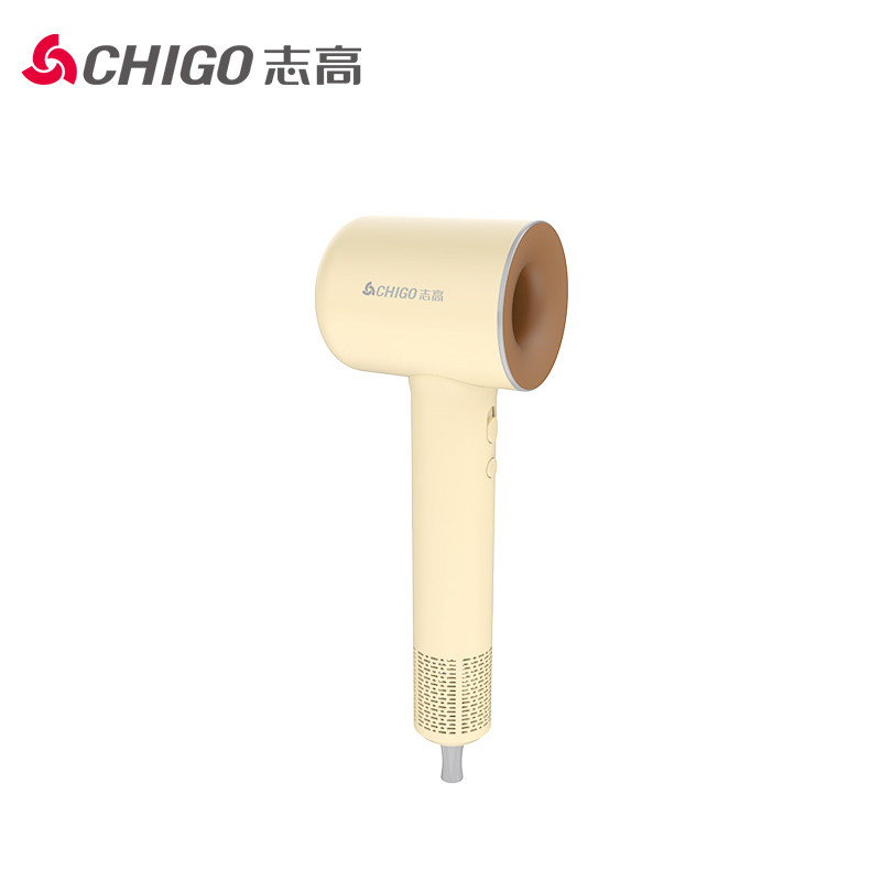 志高高速无叶吹风机杏色