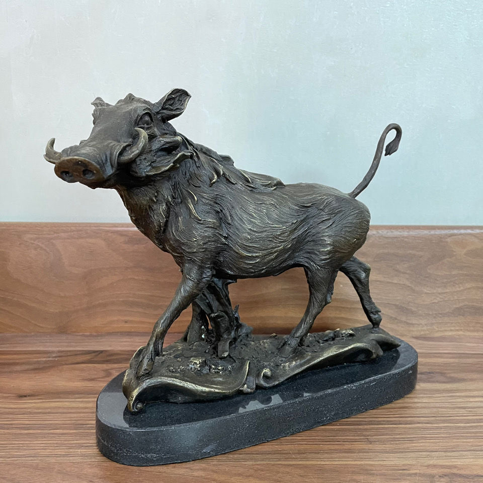 Copper sculpture crafts African warthog wild boar home accessories Creative gifts living room dining room entrance study decorat