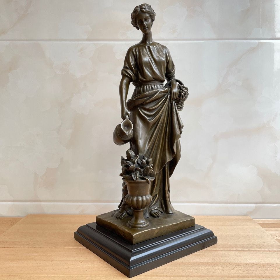 Copper sculpture Harvest goddess European classical home decoration copper arts and crafts decoration living room