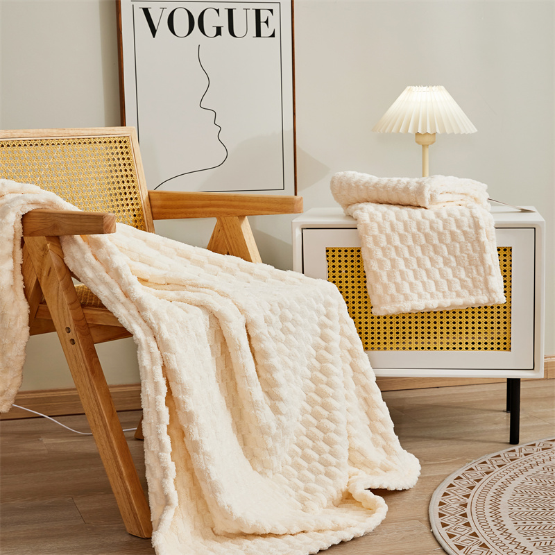 云朵绒毯-悦YL-T07午休旅行盖毯大号