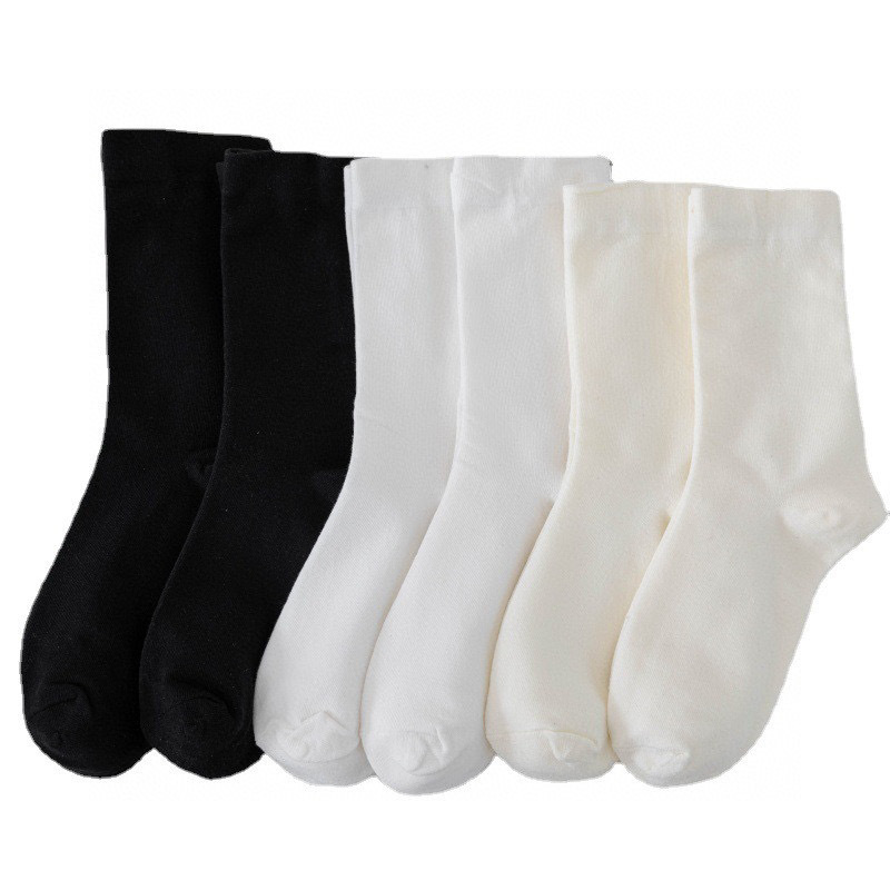花辞日记女生月子中筒袜保暖均码纯色10双装