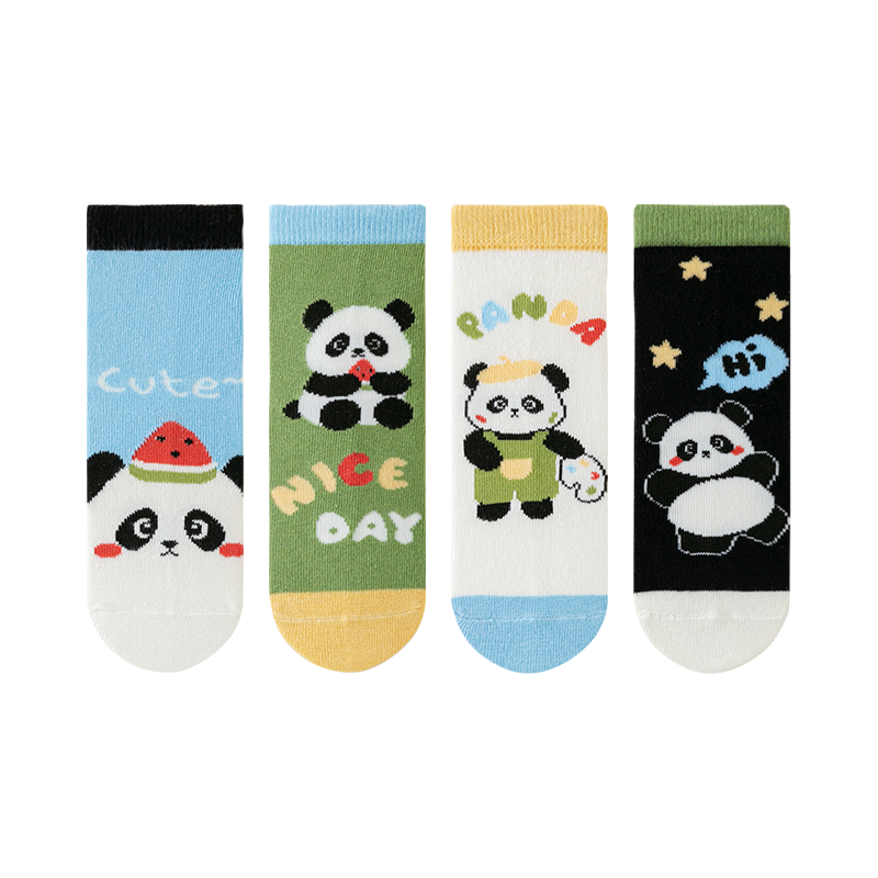 花辞日记儿童袜子秋冬款画家panda MW-0774双装